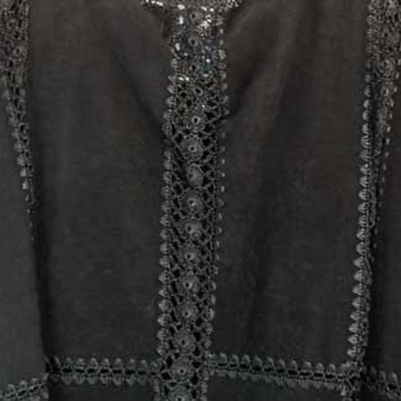 JACKET, SUEDE, MISSES 16, DARK BROWN, ADDITION ELLE, TUNIC LENGTH, CROCHET OPENW - Picture 4 of 8